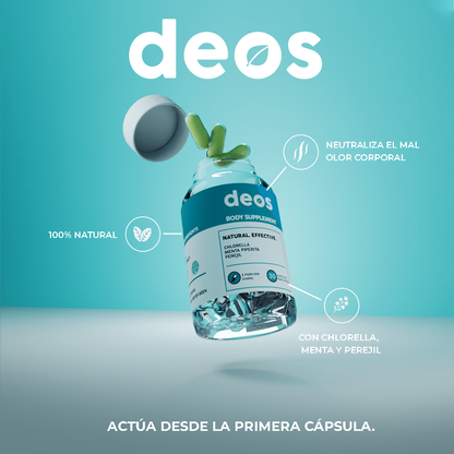 DEOS 30 Cap — Adiós al mal olor desde adentro, frescura 24/7