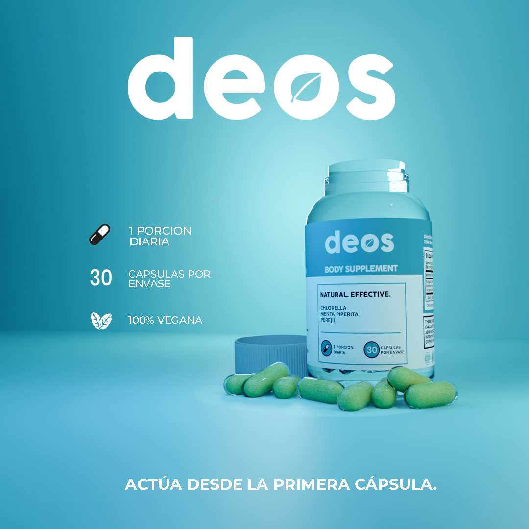 DEOS 30 Cap — Adiós al mal olor desde adentro, frescura 24/7
