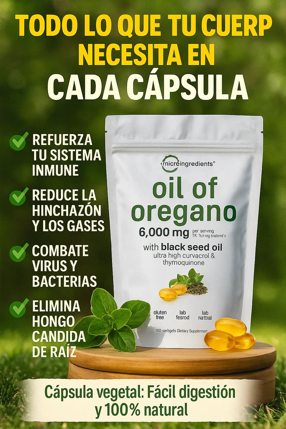 Oil of Oregano 100% Orgánico – Tu Escudo Natural contra Virus y Bacterias
