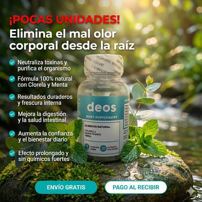 DEOS 30 Cap — Adiós al mal olor desde adentro, frescura 24/7