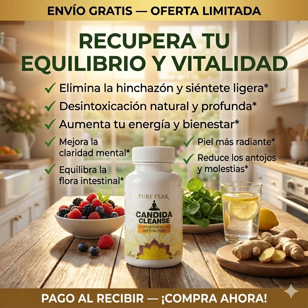 Oferta Candida Cleanse 2X1 – Detox Natural para Eliminar Hongos, Hinchazón y Fatiga