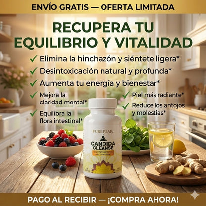 Oferta Candida Cleanse 2X1 – Detox Natural para Eliminar Hongos, Hinchazón y Fatiga