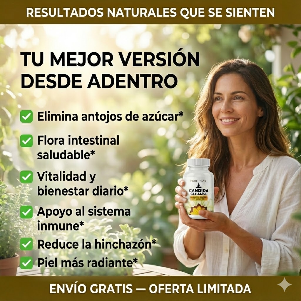 Oferta Candida Cleanse 2X1 – Detox Natural para Eliminar Hongos, Hinchazón y Fatiga