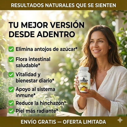 Oferta Candida Cleanse 2X1 – Detox Natural para Eliminar Hongos, Hinchazón y Fatiga