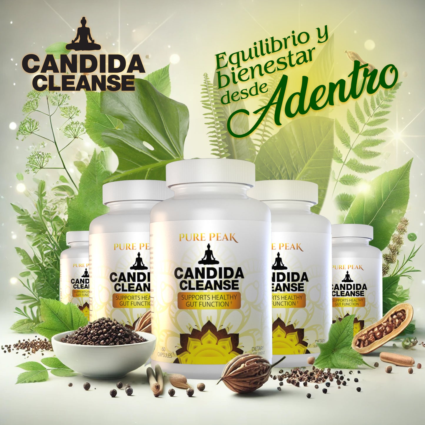 Oferta Candida Cleanse 2X1 – Detox Natural para Eliminar Hongos, Hinchazón y Fatiga